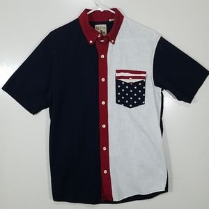 Red Head Patriotic Button Up Shirt